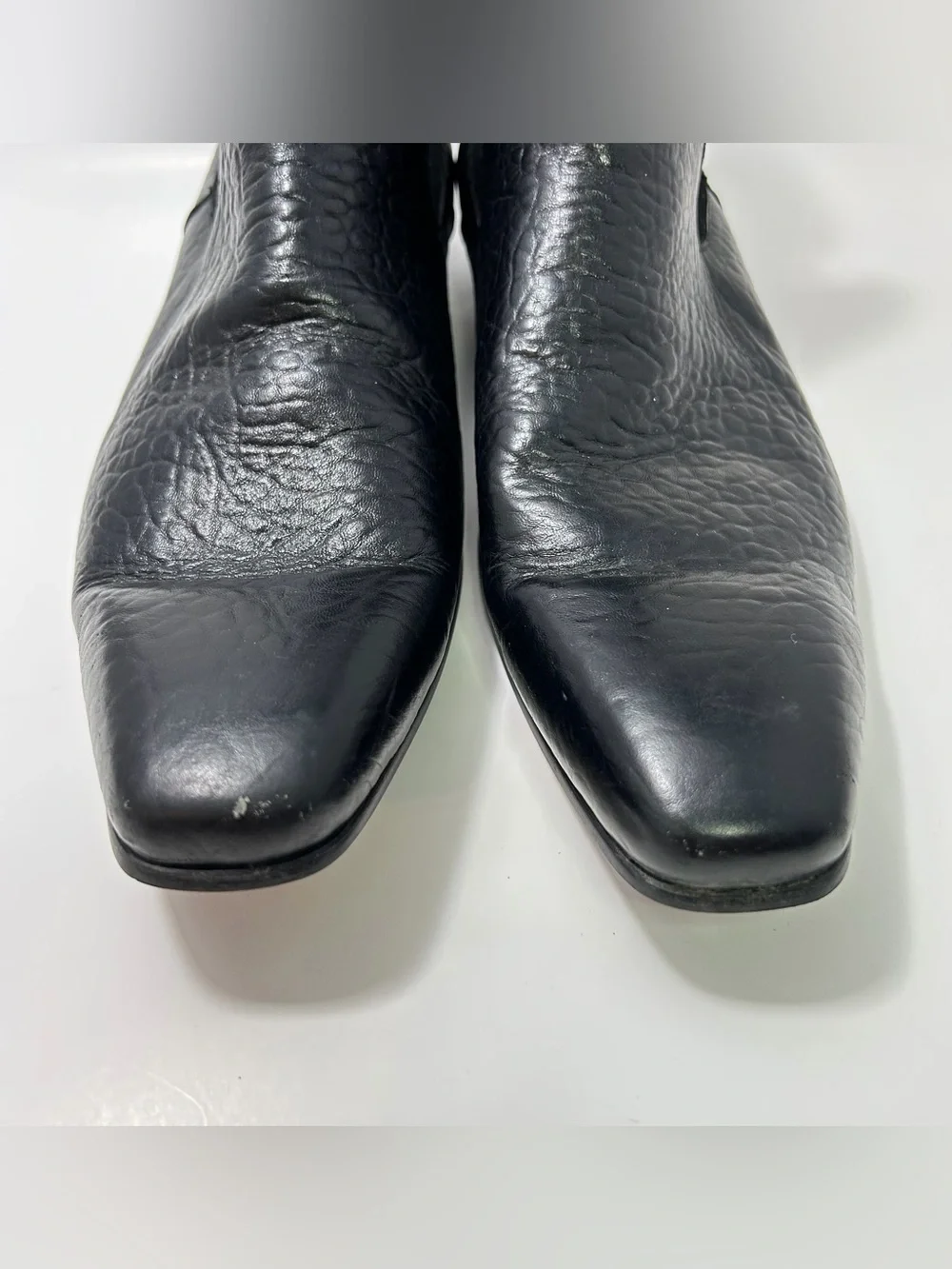 Carrucci Men's Chelsea Python Print Boots KB1377 Calf Skin Leather Sz 11 Black